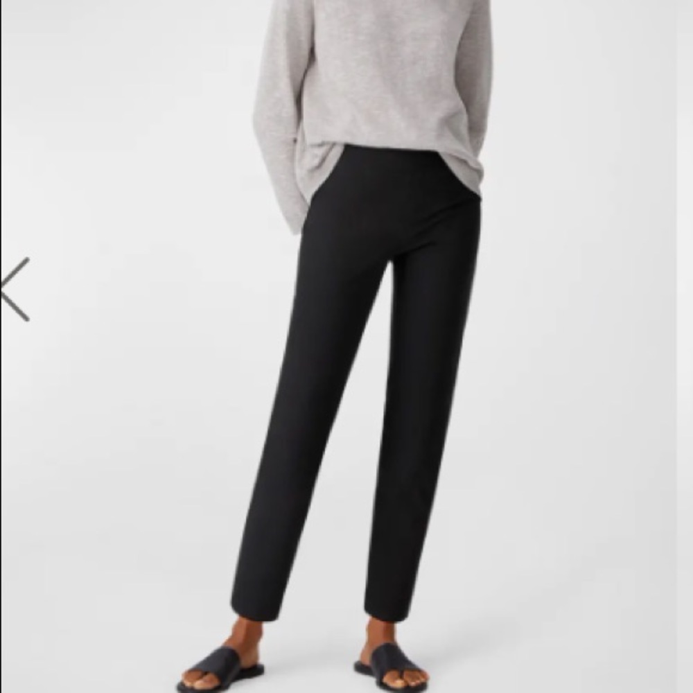 Eileen Fisher NWT Black Straight Leg Pant